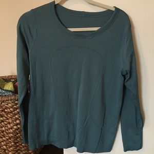 Teal Lululemon Swiftly Tech Long Sleeve Crew
